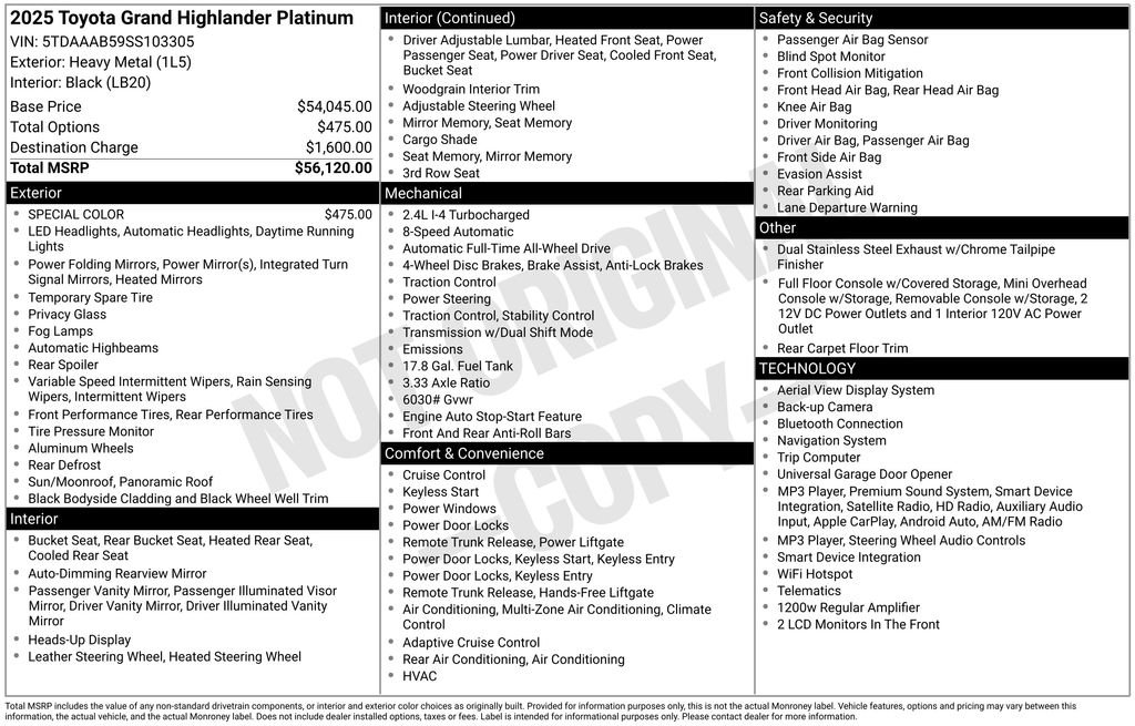 toyota grand highlander 2025 5TDAAAB59SS103305 image toyota grand highlander 2025 5TDAAAB59SS103305 image